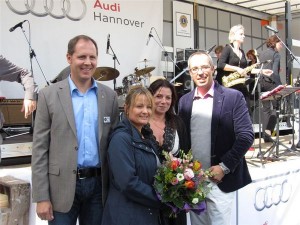 Präsident Stefan Dumke, Event-Managerin Sabrina Blenski, Geschäftsführerin Kornelia Rust-Bulmahn, Geschäftsführer Thomas Mögelin (von links)